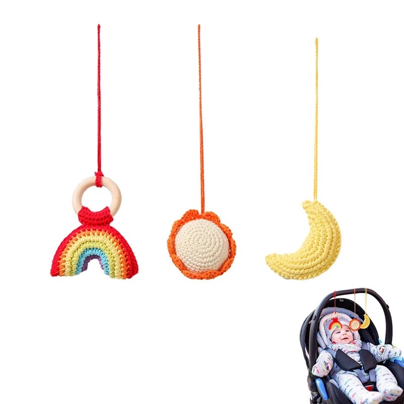 Wooden Baby Gym Frame with Montessori Crochet Celestial Toys