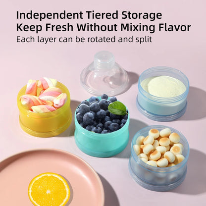 Portable 4-Layer Milk Powder & Snack Storage