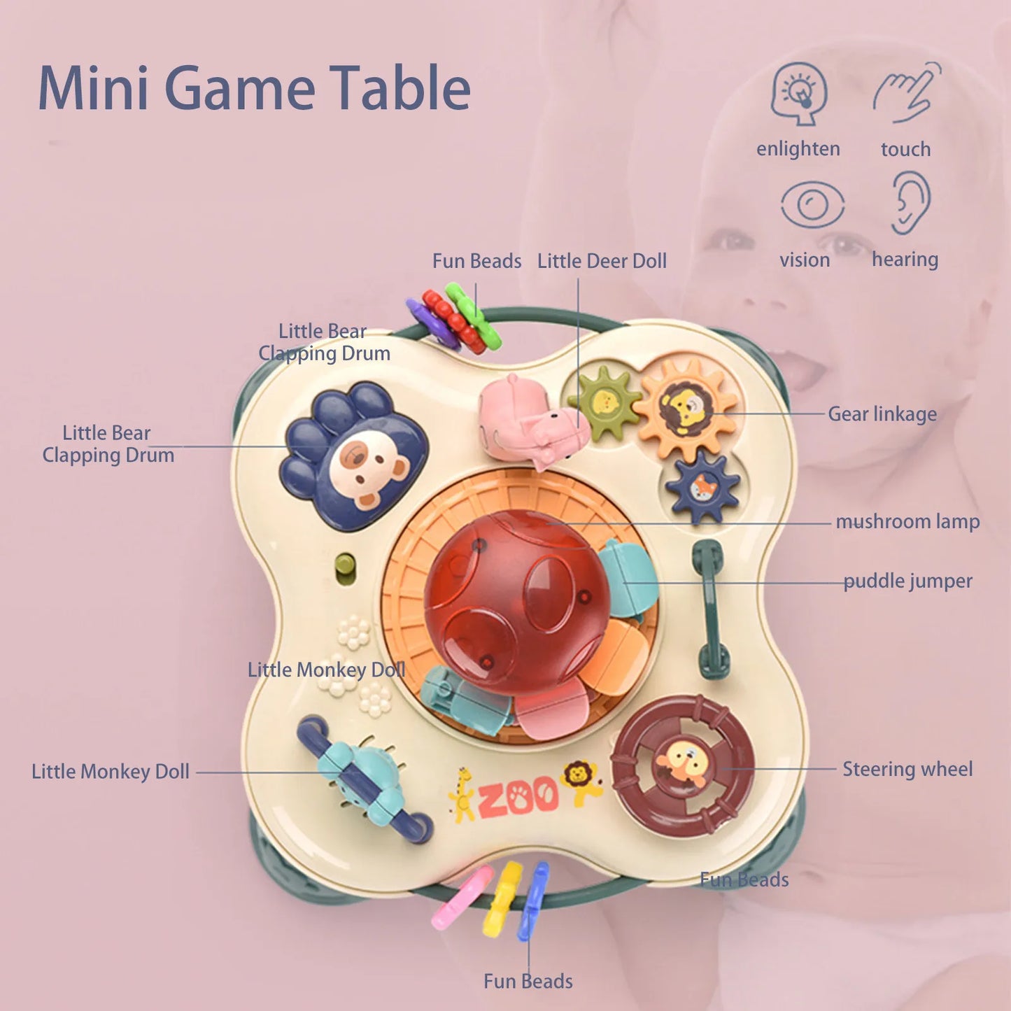 Best Gift! 1-3 Year Old Musical Toy Table
