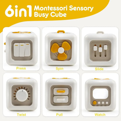 Baby 6-in-1 Montessori Busy Cube Toy