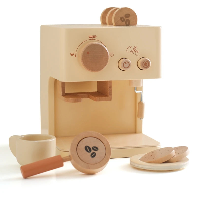 Wooden Coffee Machine Pretend Play Toy