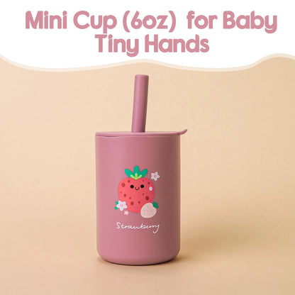 Food Grade Silicone Toddler Straw Sippy Cup