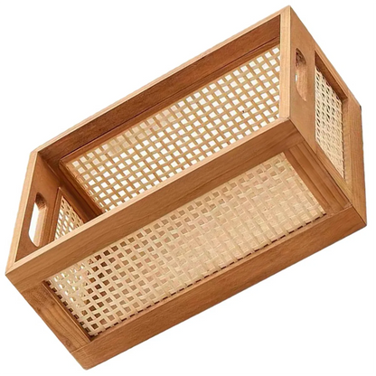 Woven Rattan Book & Nursery Storage Basket