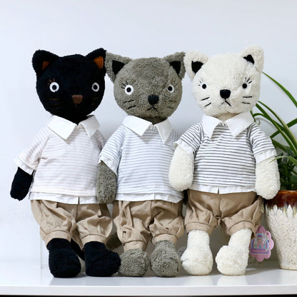 Kawaii Dressing Cat Plush Doll: Soft Stuffed Animal Gift