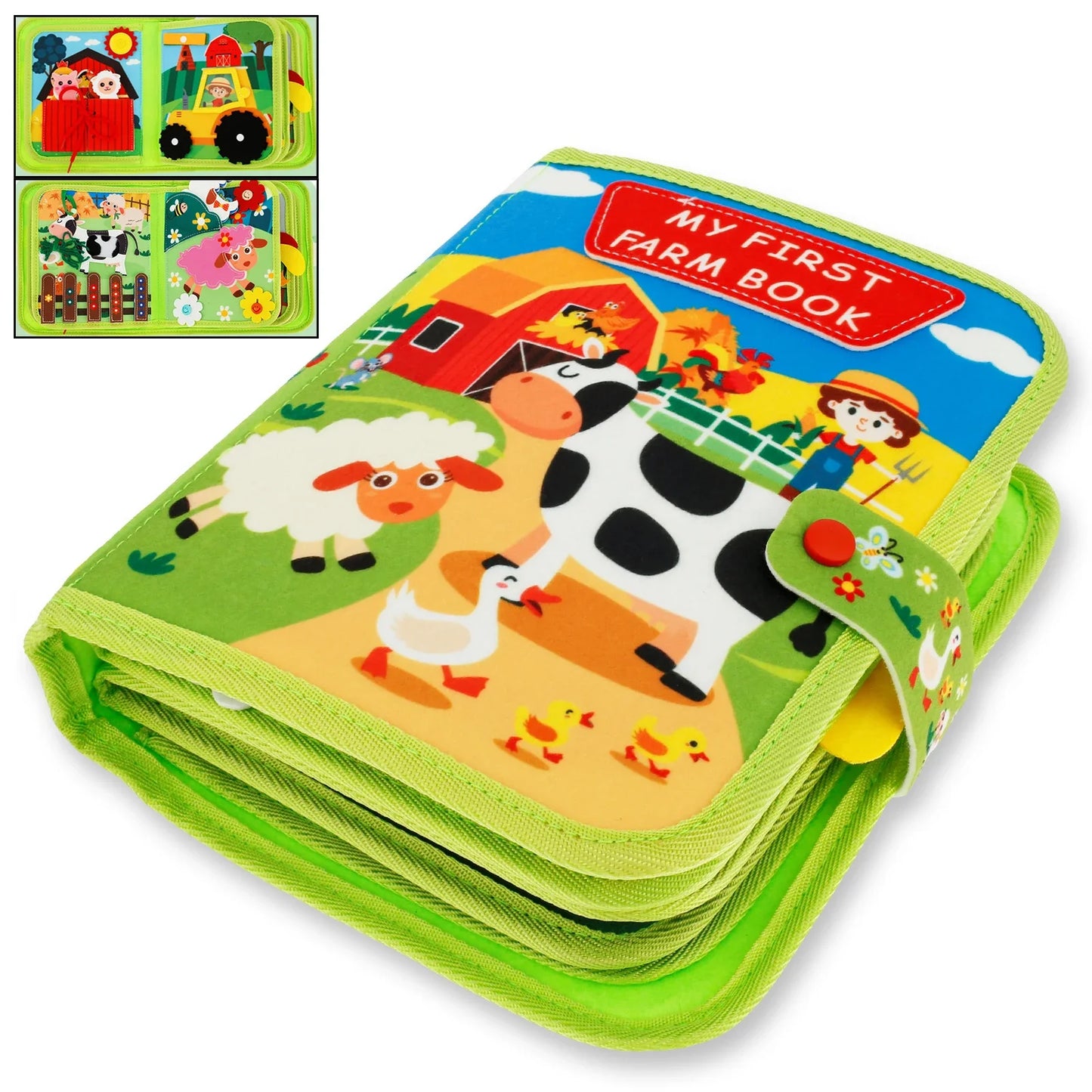 Soft Felt Baby Sensory Book: Educational Activity Quiet Toy for Toddlers