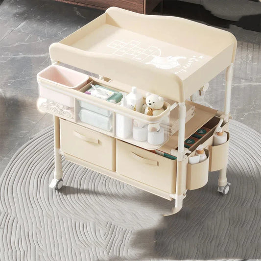 4-in-1 GoAnywhere Foldable Baby Changing Station with Bath & Massage