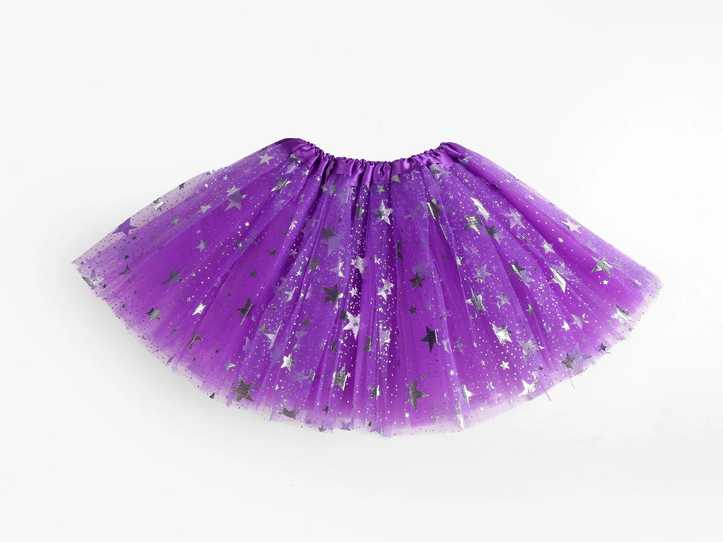 Girls Tulle Star Sequins Princess Tutu Skirt