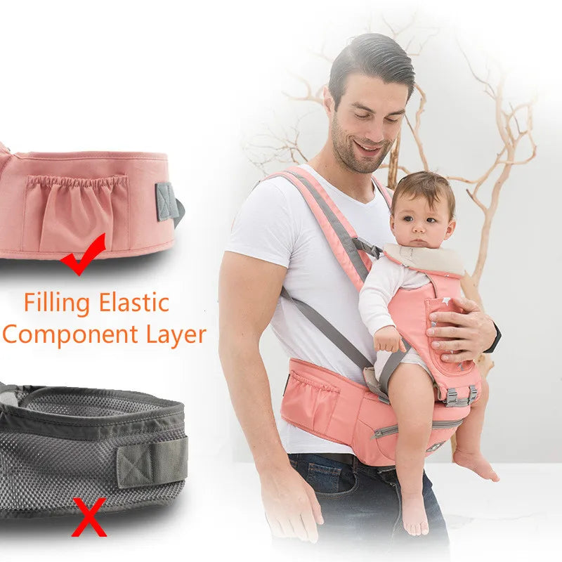 Travel-Friendly Infant Waist Stool & Carrier