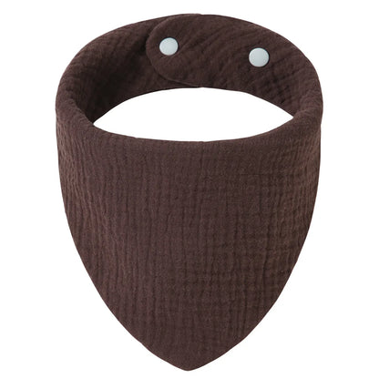 Solid Color Cotton Baby Bandana Bibs