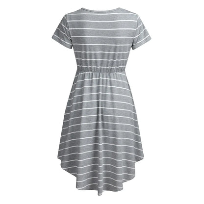 Striped Dress For Breastfeeding