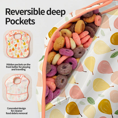 HappyFlute 3-Pack Waterproof PUL Bibs | Reusable Animal Print Set