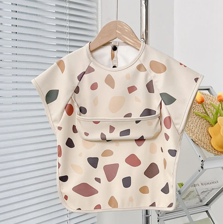 Waterproof Long Sleeve Baby Smock | Full-Coverage Feeding Apron (0-5Y)