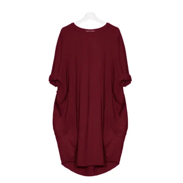 Long Sleeve Loose Casual Dress for Pregnant Women