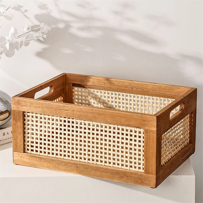Woven Rattan Book & Nursery Storage Basket