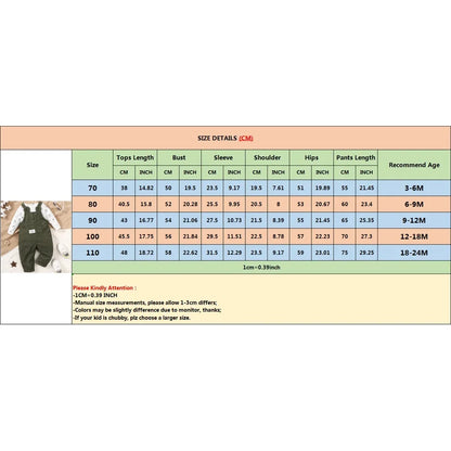 Fashion Bear Print Baby Boy 2PCS Bodysuit Costume