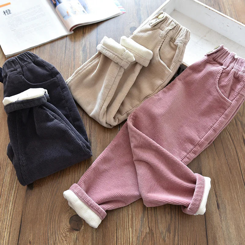 Children's Stretch Fleece Lined Corduroy Bottoms