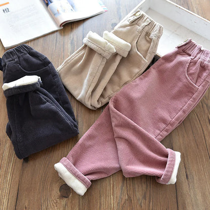 Children's Stretch Fleece Lined Corduroy Bottoms