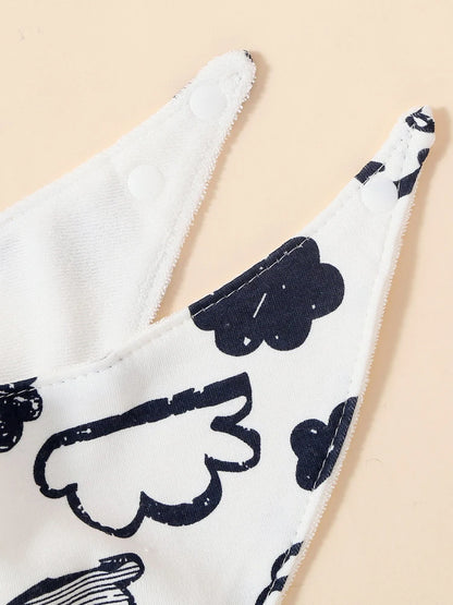Comfy & Adjustable 3-Pack Cotton Baby Feeding Bibs