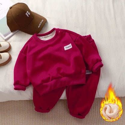 Fashion Kids Warm Sweatshirt & Pants Outfit