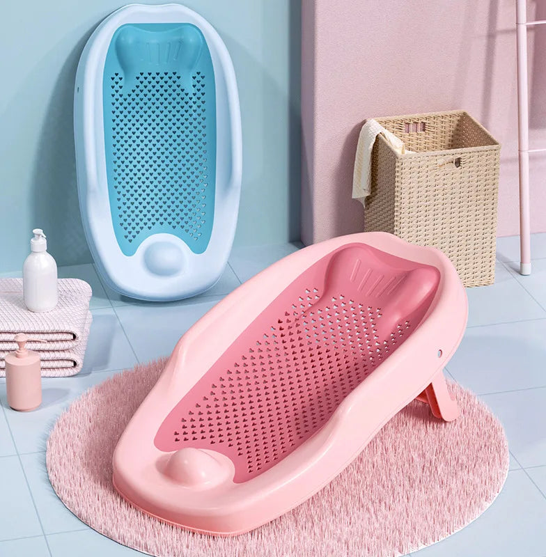 2-in-1 Baby Bath Support Rack & Anti-Slip Mat (Sit or Lie Down)