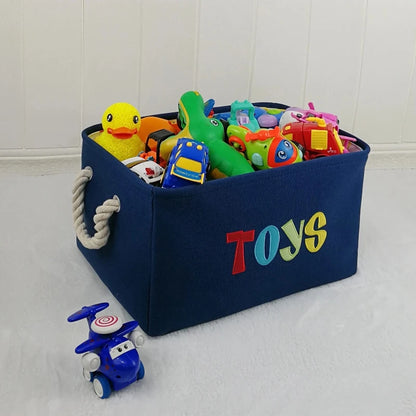 Foldable Canvas Laundry & Toy Storage Basket