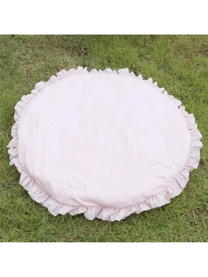Soft Cotton Padded Baby Play Mat & Floor Carpet (Lace Trim)