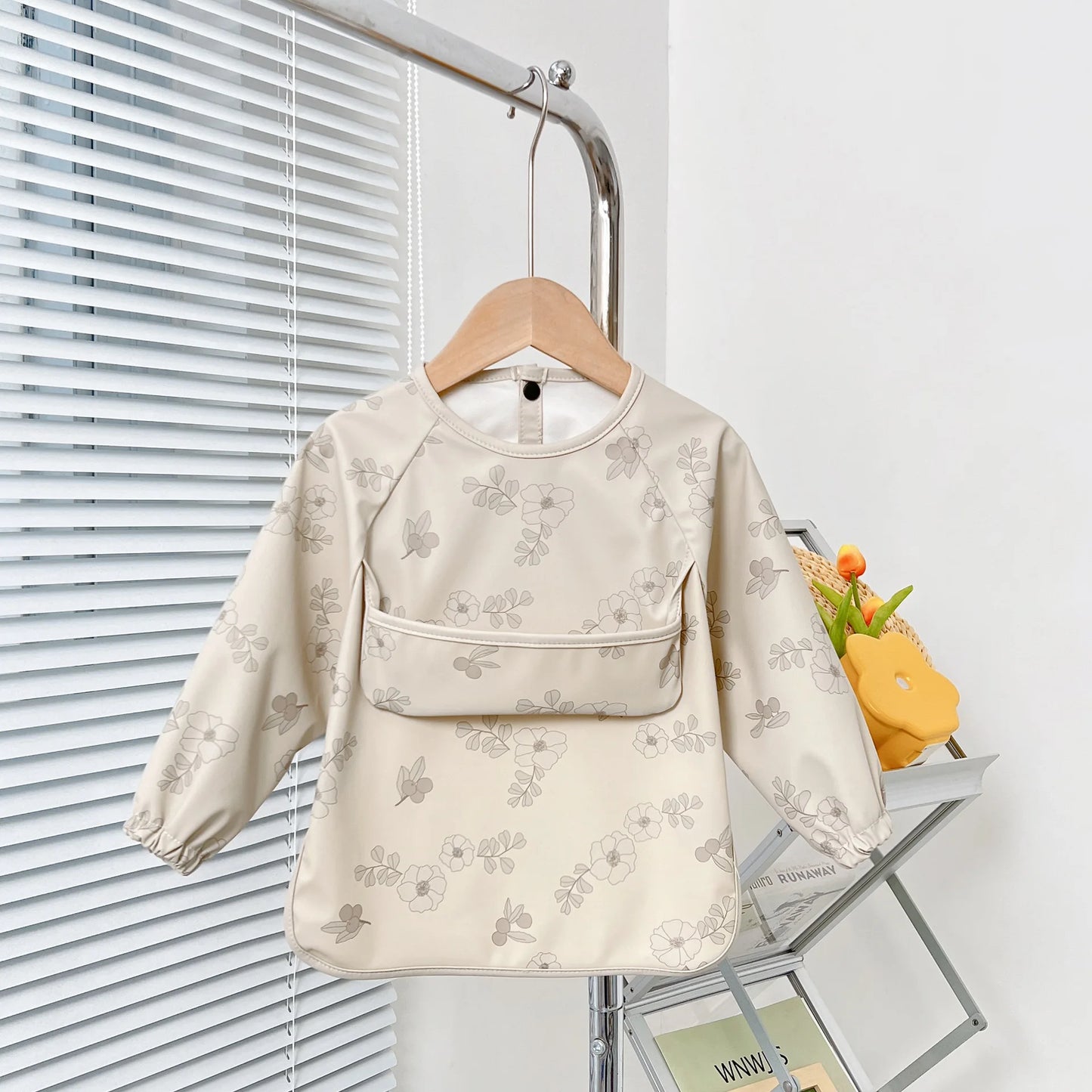 Waterproof Long Sleeve Baby Smock | Full-Coverage Feeding Apron (0-5Y)