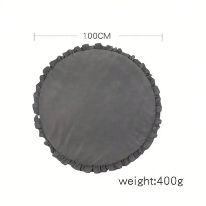 Soft Cotton Padded Baby Play Mat & Floor Carpet (Lace Trim)