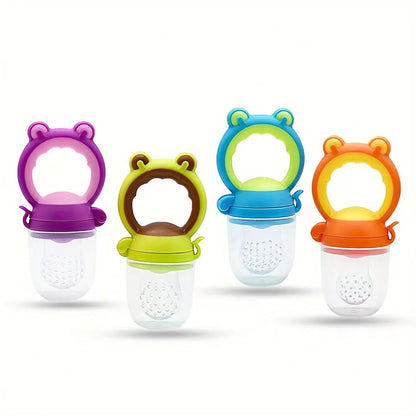 7-Piece Baby Transition Feeding Set: Silicone Spoon Bottles & Fruit Feeders
