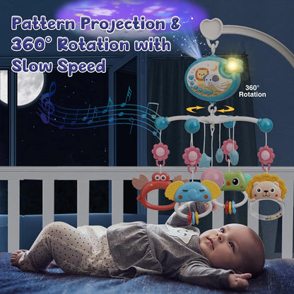 Remote Control Baby Crib Mobile: Music, Lights, & Projector
