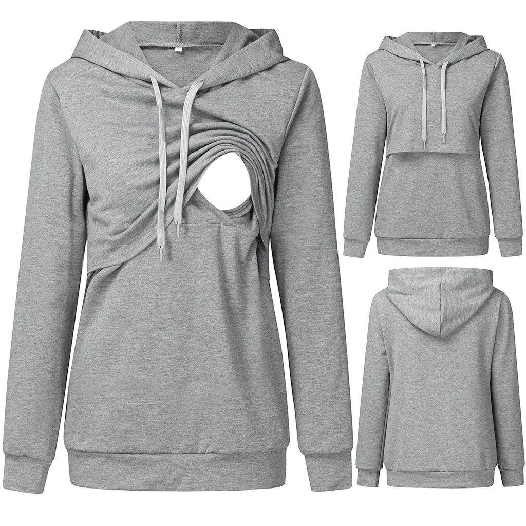 Women's Maternity/Nursing Hoodie Sweatshirt