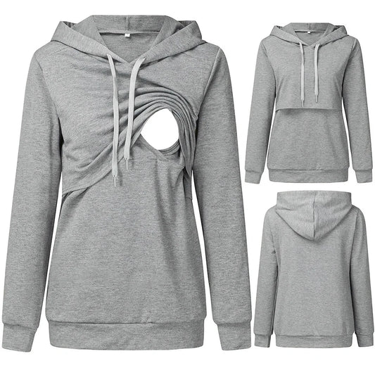 Women's Maternity/Nursing Hoodie Sweatshirt