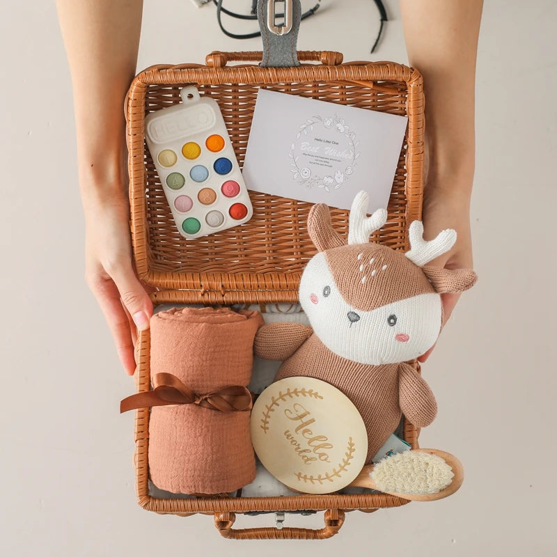 Baby Photography Props & Milestone Cards – Newborn Keepsake Memory Blanket Gift Set