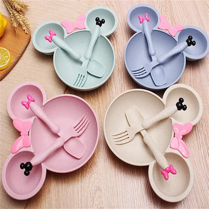 Eco-Friendly Wheat Straw Children's Dish Set (3PC)