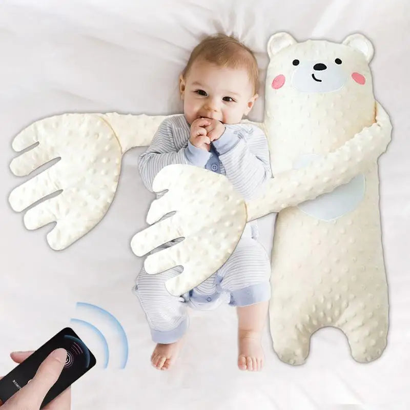 Remote Control Plush Bear Sleep Aid Pillow for Infants (65cm)