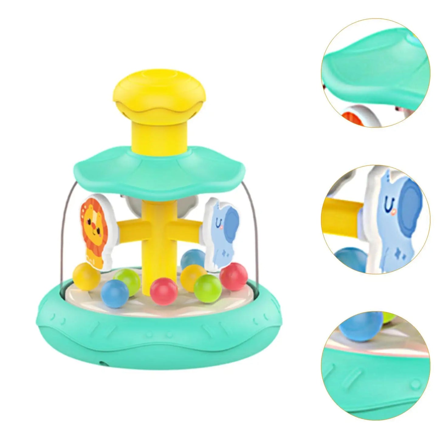 Press-and-Spin Baby Toy: Rotating Motor Skills Learning