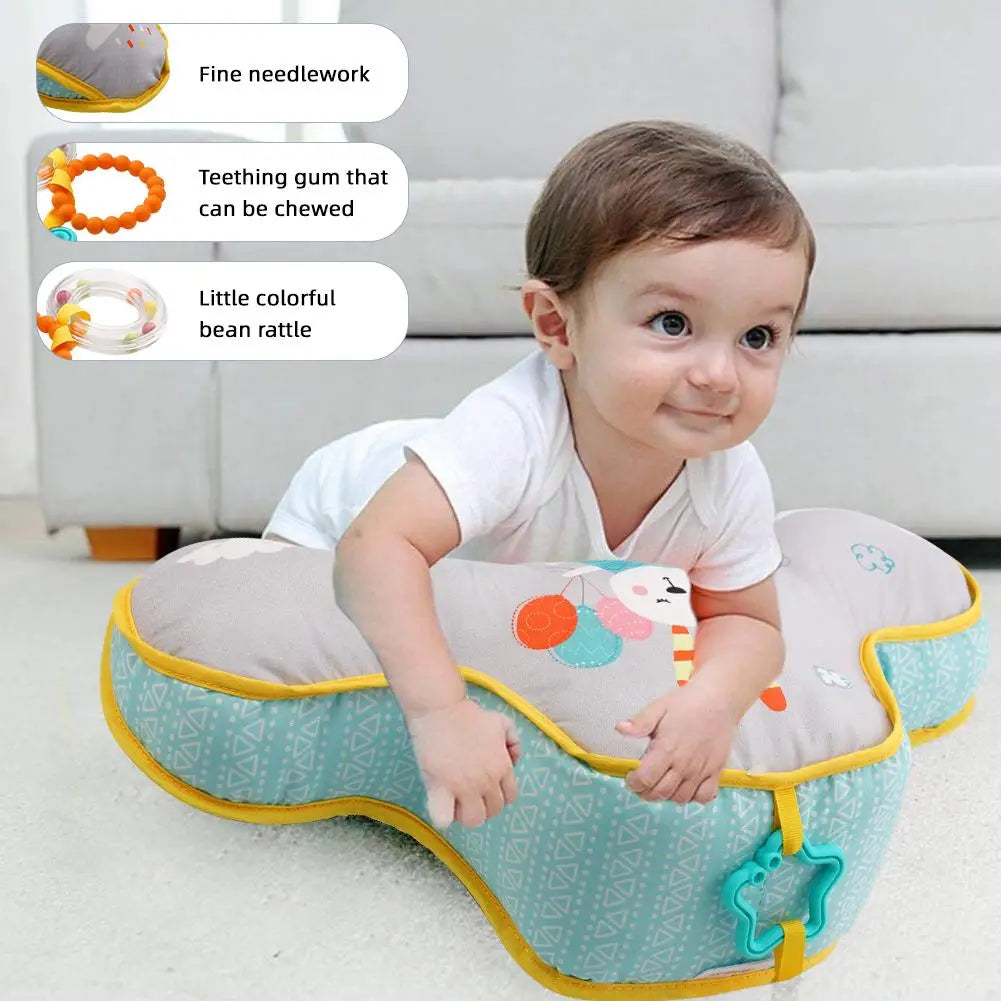 Baby Tummy Time Toy & Pillow - High Contrast Sensory Training