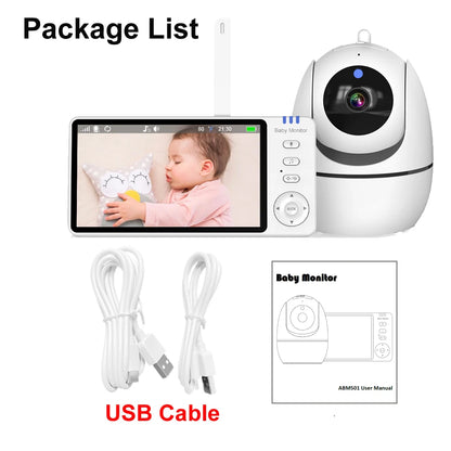 Wireless Baby Monitor (5-Inch) with VOX Wake Up & Pan/Tilt Camera