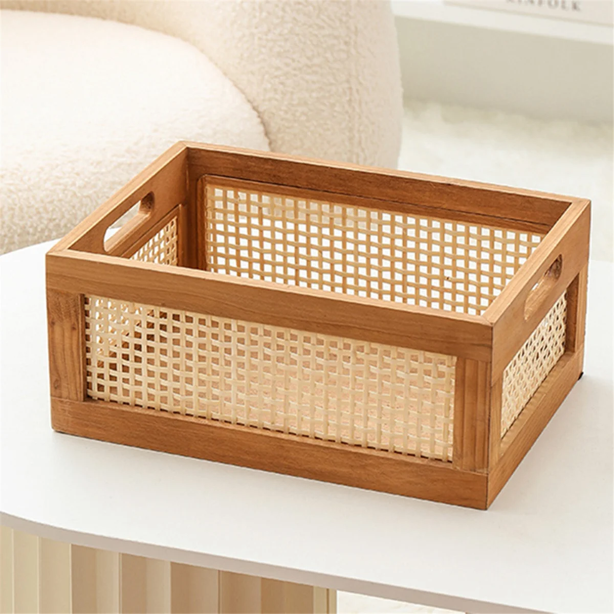 Woven Rattan Book & Nursery Storage Basket