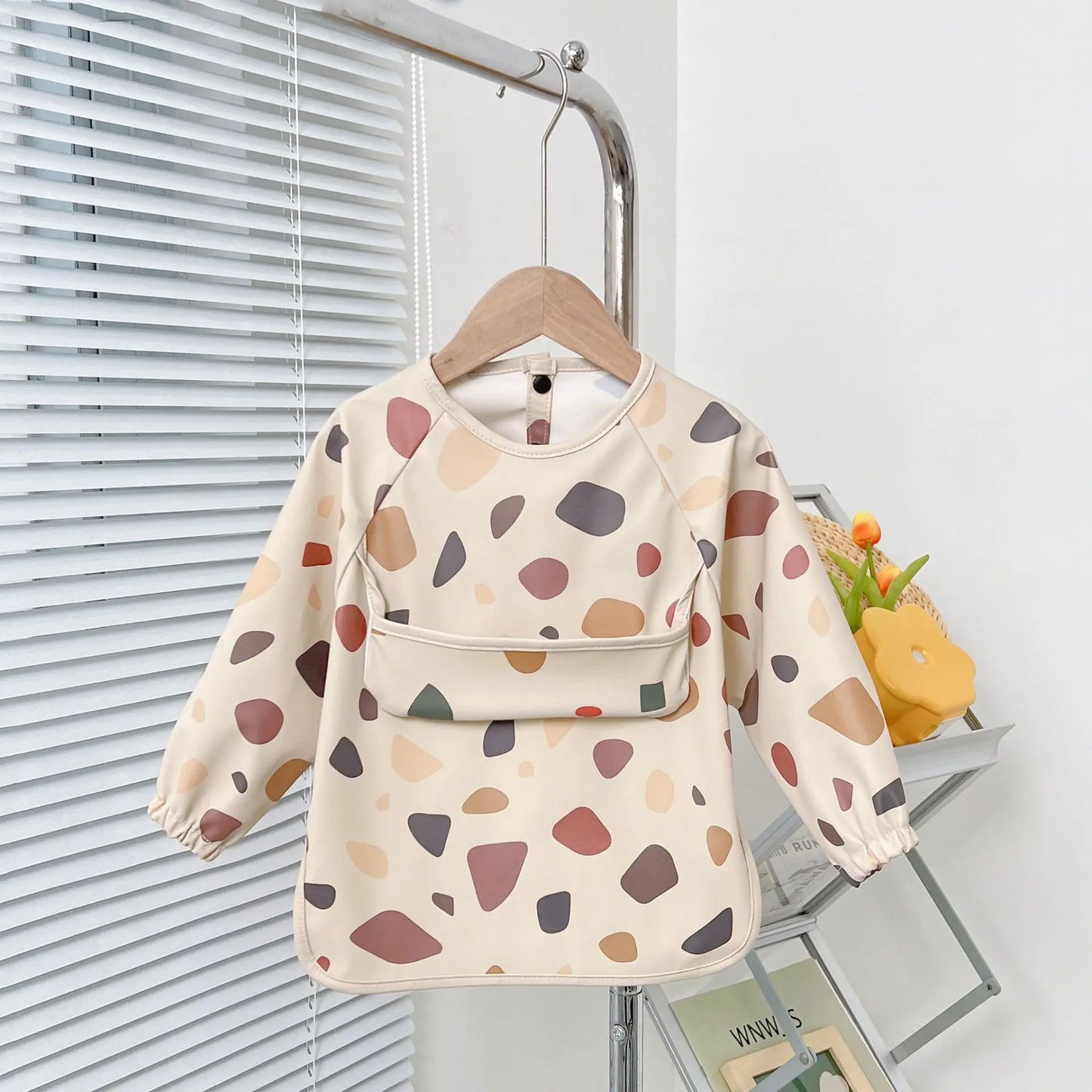 Waterproof Long Sleeve Baby Smock | Full-Coverage Feeding Apron (0-5Y)