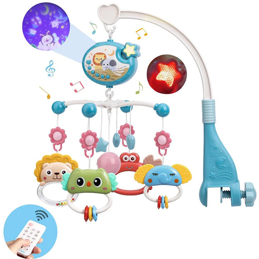 Remote Control Baby Crib Mobile: Music, Lights, & Projector