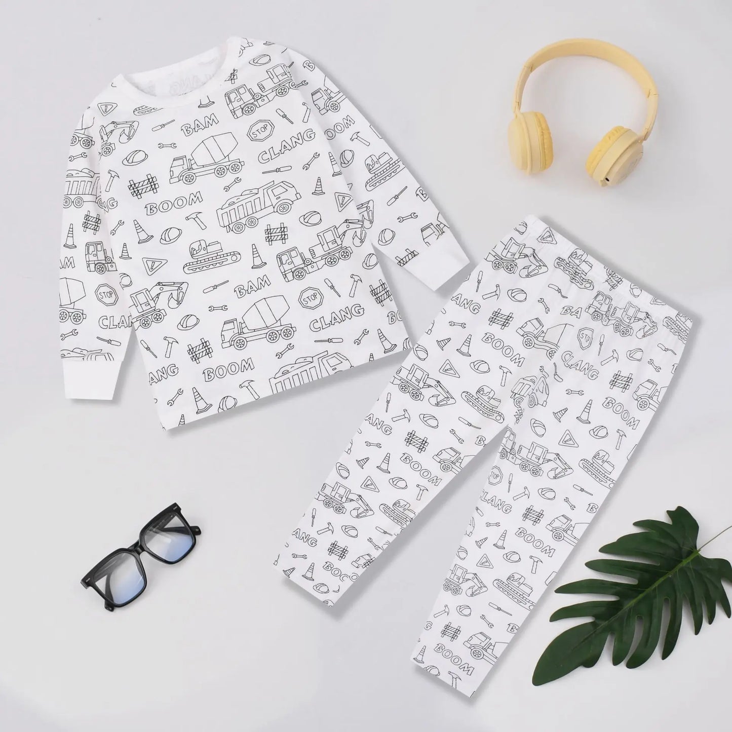 Kids DIY Sketch Pajama Set - Freehand Graffiti Sleepwear