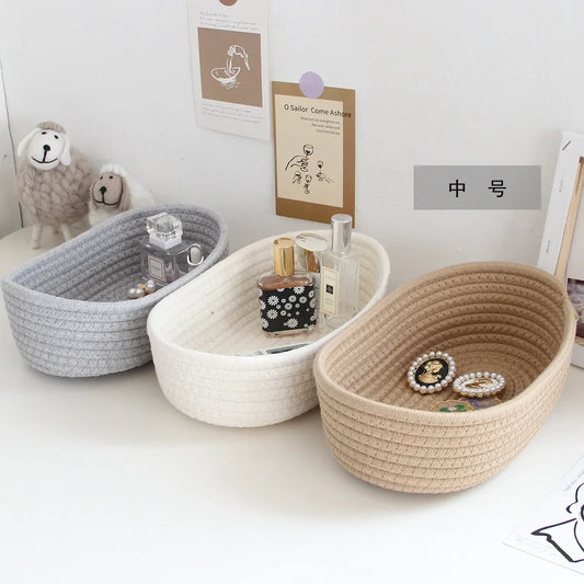 Woven Nordic Cotton Rope Storage Basket