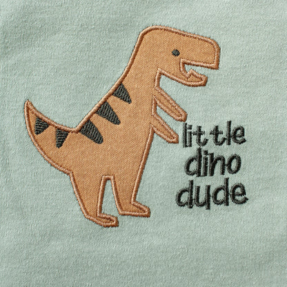 Cute Cartoon Dinosaur & Stripe Pattern Bodysuits (3 PCS)