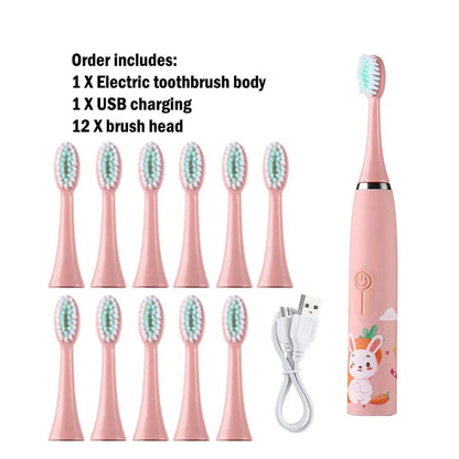 Children's Ultrasonic Rechargeable Electric Toothbrush