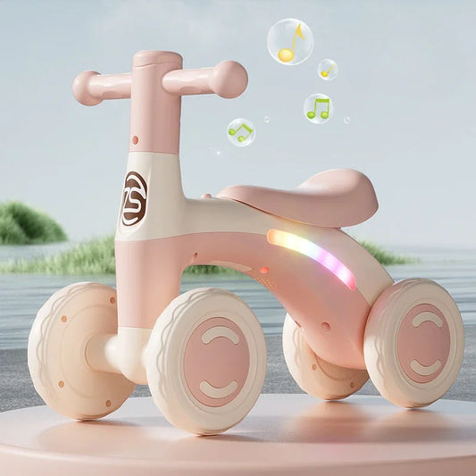 4-Wheel First Balance Ride-On Toy with Safety Wheels