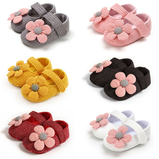 Cute Baby Girl Flower Princess Flats