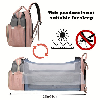 Multifunctional Diaper Bag Backpack with Changing Station & Sunshade