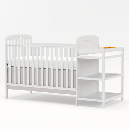 3-in-1 Crib with Adjustable Mattress & Storage (Full Size)