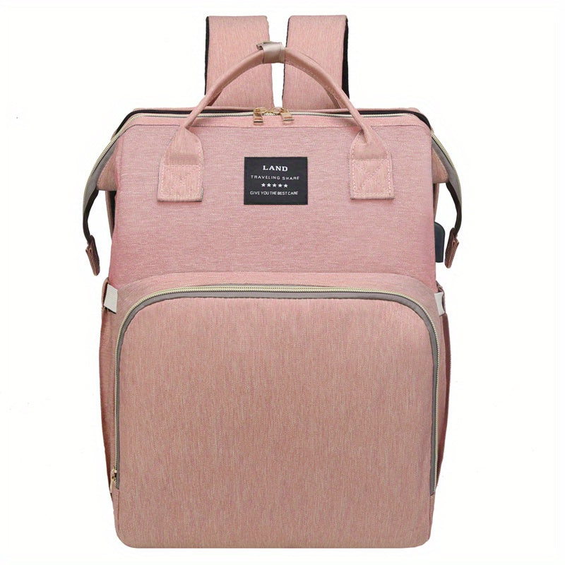 Multifunctional Diaper Bag Backpack with Changing Station & Sunshade